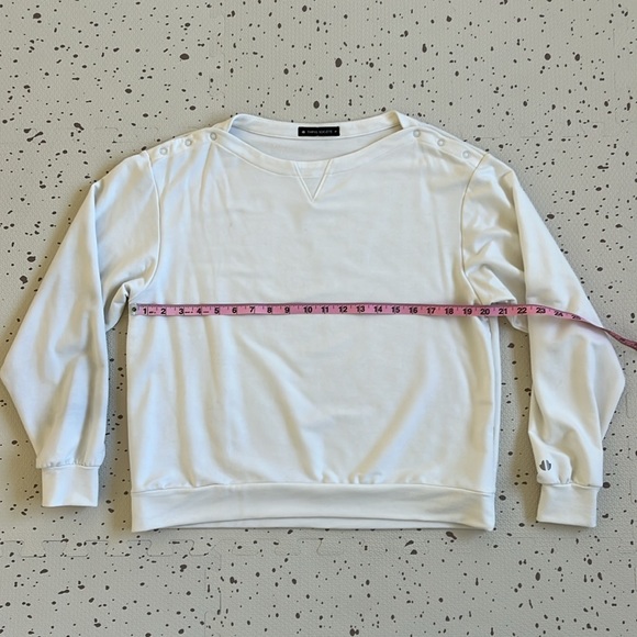 💘 THRIVE SOCIĖTĖ - WHITE SNAP DETAIL SWEATSHIRT - Picture 8 of 9